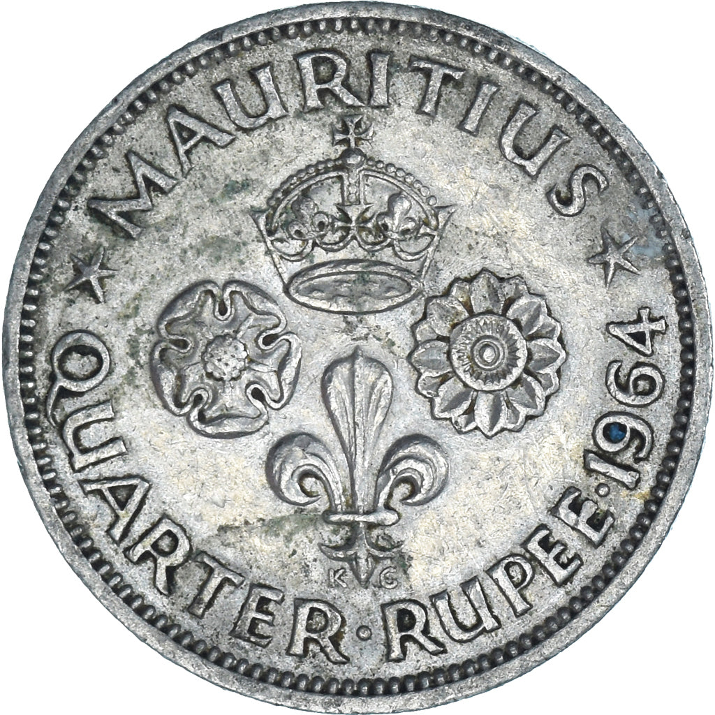 Moneta, Mauritius, 1/4 Rupee, 1964