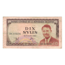 Banknote, Guinea, 10 Sylis, 1971, KM:16, VF(30-35)