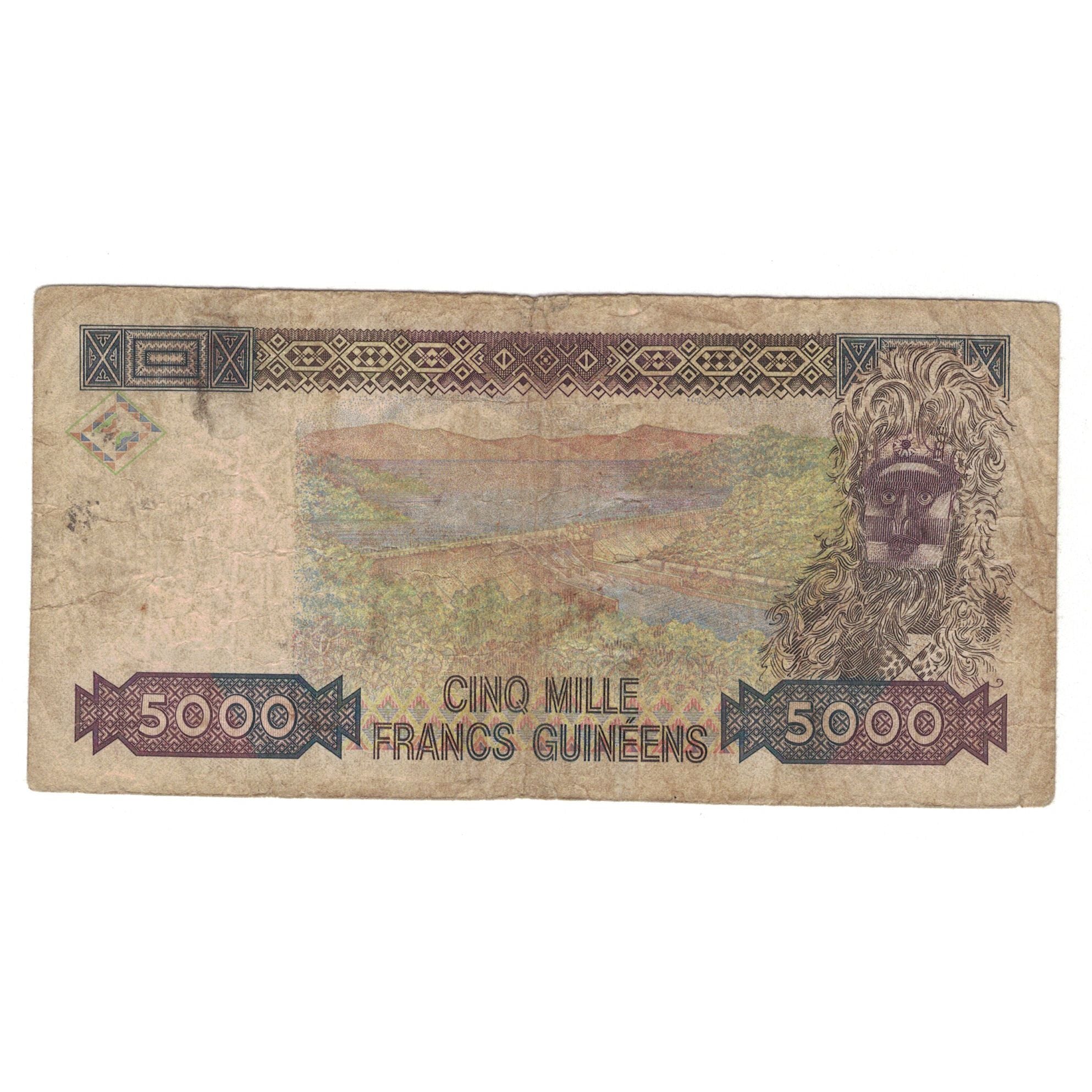 Banknote, Guinea, 5000 Francs, 1998, KM:38, VG(8-10)