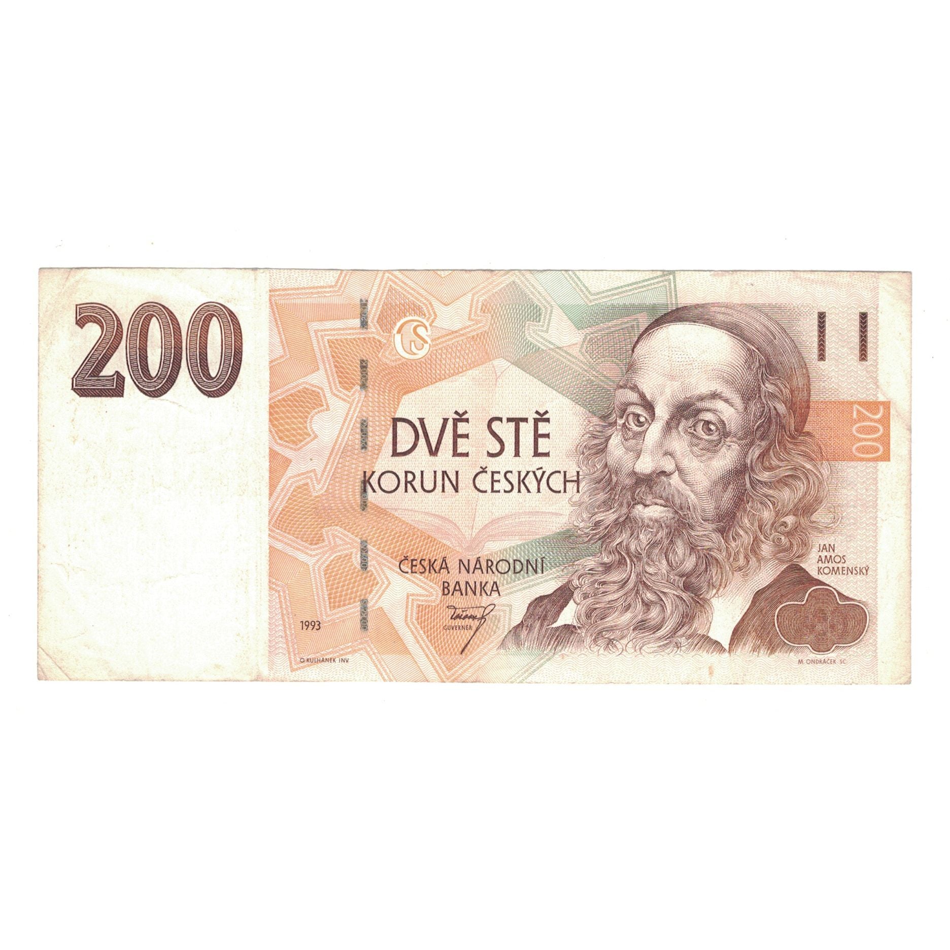 Banknote, Czech Republic, 200 Korun, 1993, KM:6b, EF(40-45)