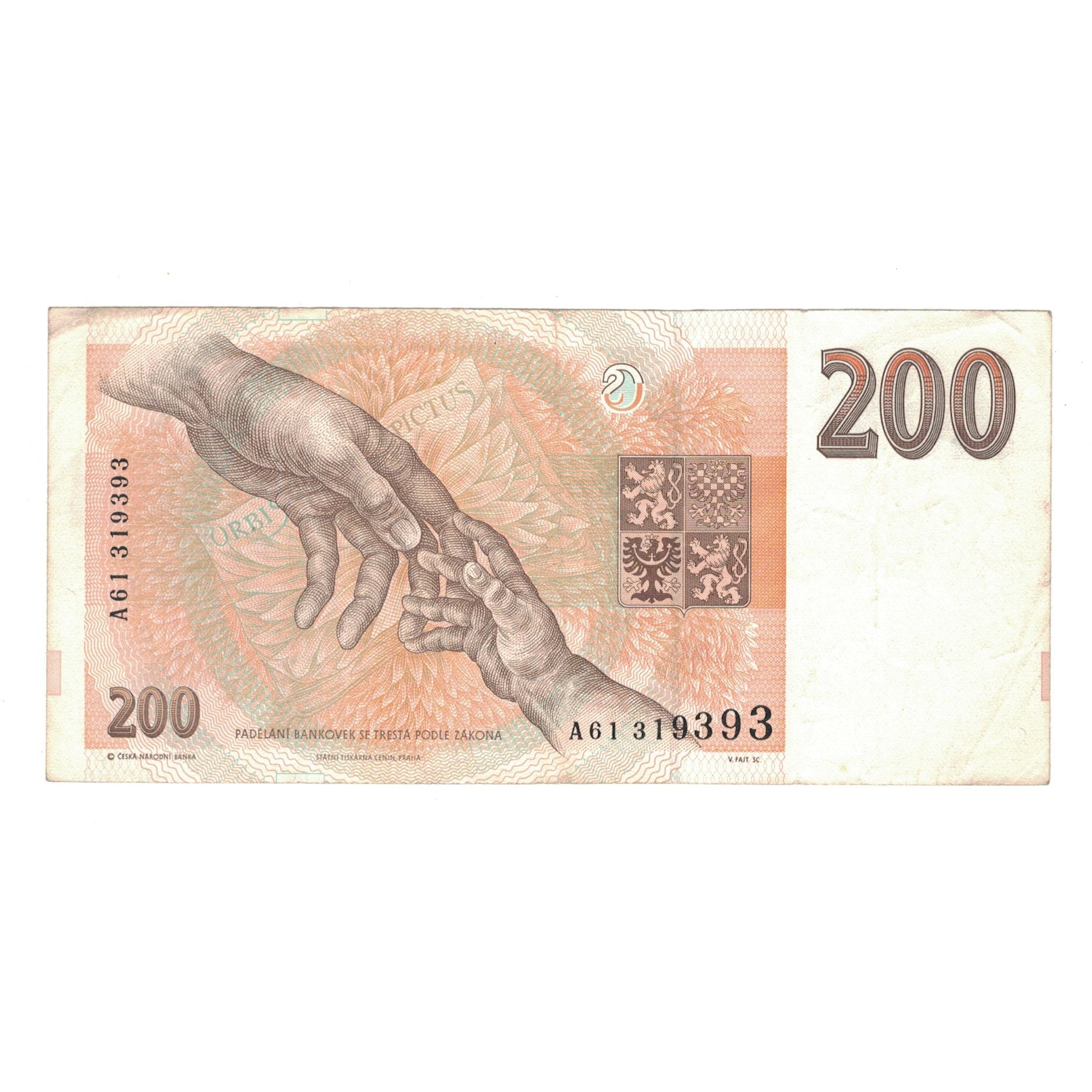 Banknote, Czech Republic, 200 Korun, 1993, KM:6b, EF(40-45)