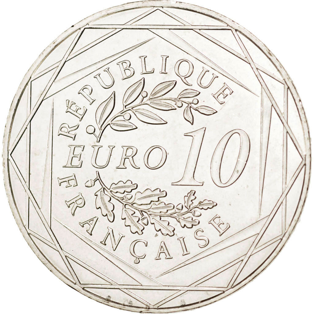 France, 10 Euro, 2014, AU(55-58), Silver, 17.00