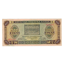 Banknote, Croatia, 1000 Kuna, 1943, 1943-09-01, KM:12a, EF(40-45)