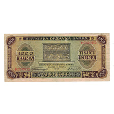 Banknote, Croatia, 1000 Kuna, 1943, 1943-09-01, KM:12a, EF(40-45)