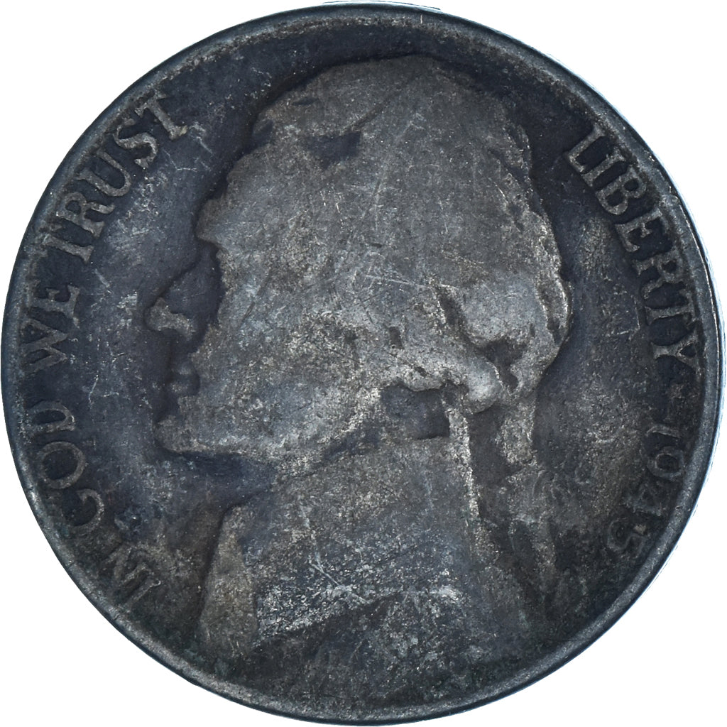 Moneda, Estados Unidos, 5 Cents, 1945
