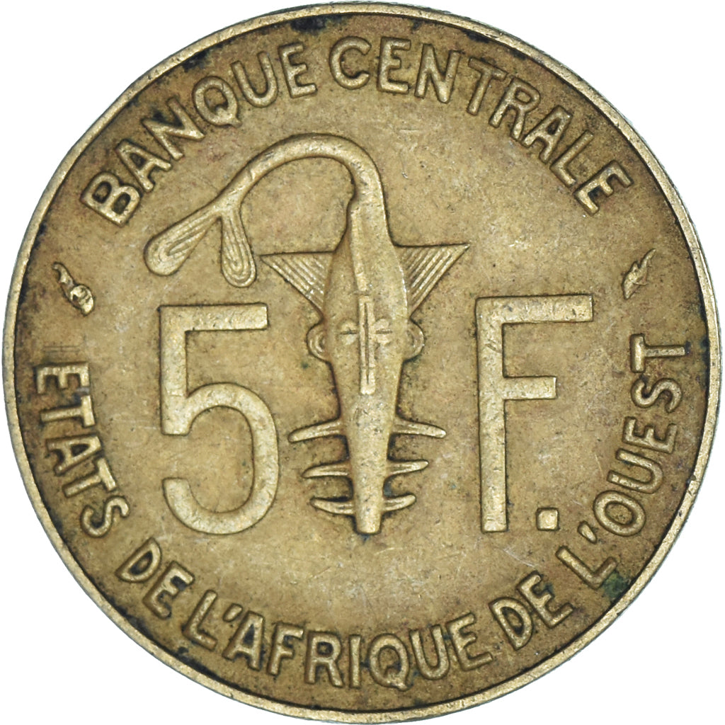 Coin, West African States, 5 Francs, 1978