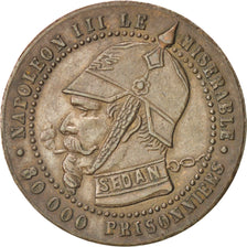 FRANCE, 5 Centimes, 1870, AU(50-53), Bronze, 6.13