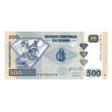 Billet, République démocratique du Congo, 500 Francs, 2002, 2002-01-04