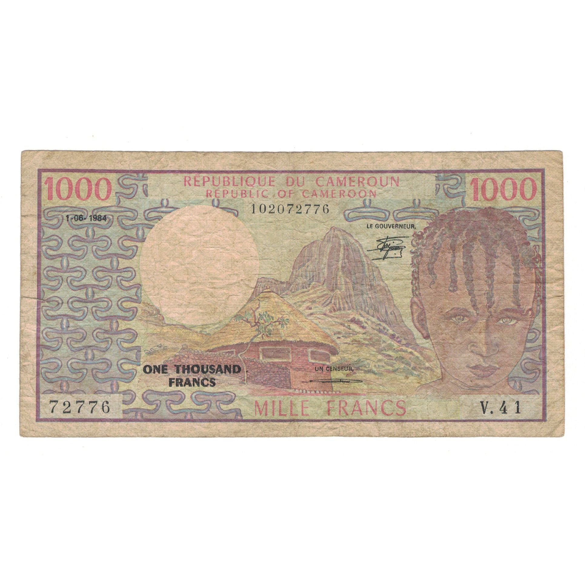 Banknote, Cameroon, 1000 Francs, 1984, 1984-06-01, KM:21, VF(20-25)