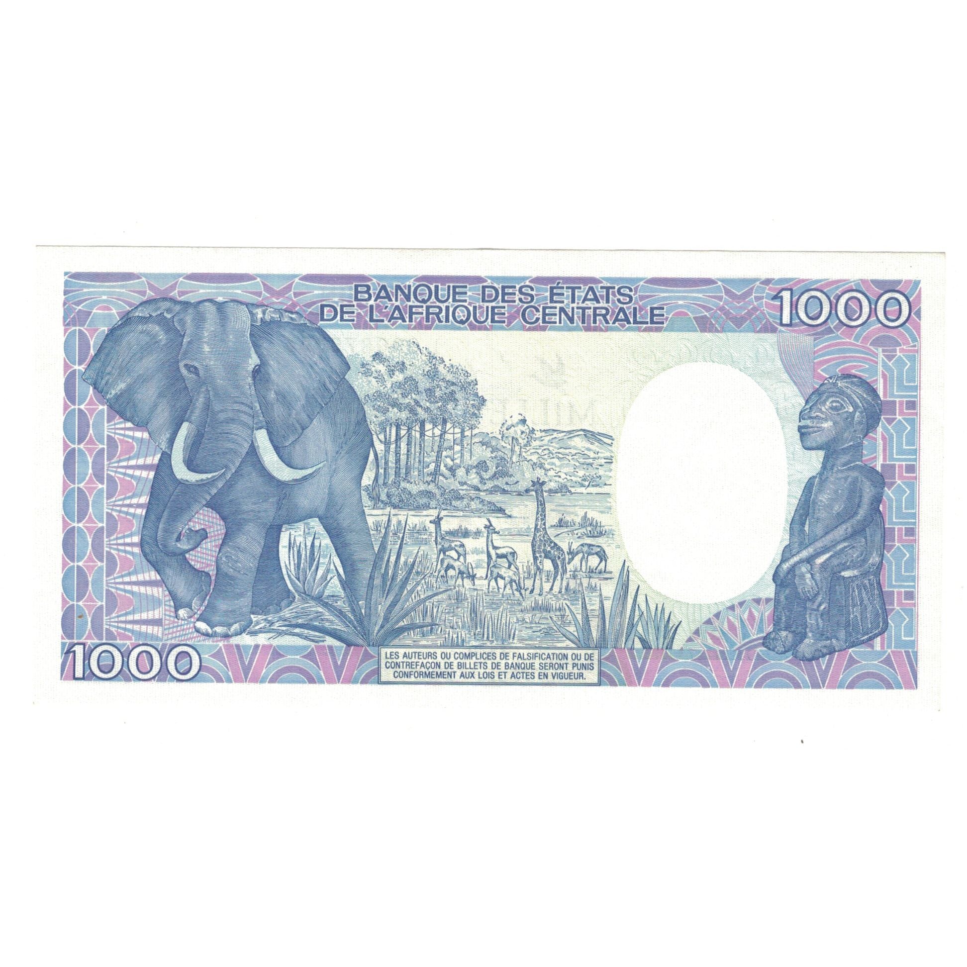 Banknote, Cameroon, 1000 Francs, 1988, 1988-01-01, KM:26a, AU(55-58)