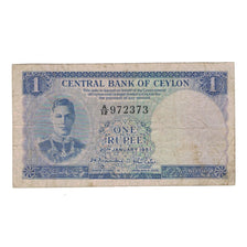 Banknote, Ceylon, 1 Rupee, 1951, 1951-01-20, KM:47, VF(20-25)