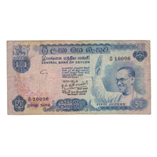 Banknote, Ceylon, 50 Rupees, 1970, 1970-12-09, KM:77b, VF(20-25)