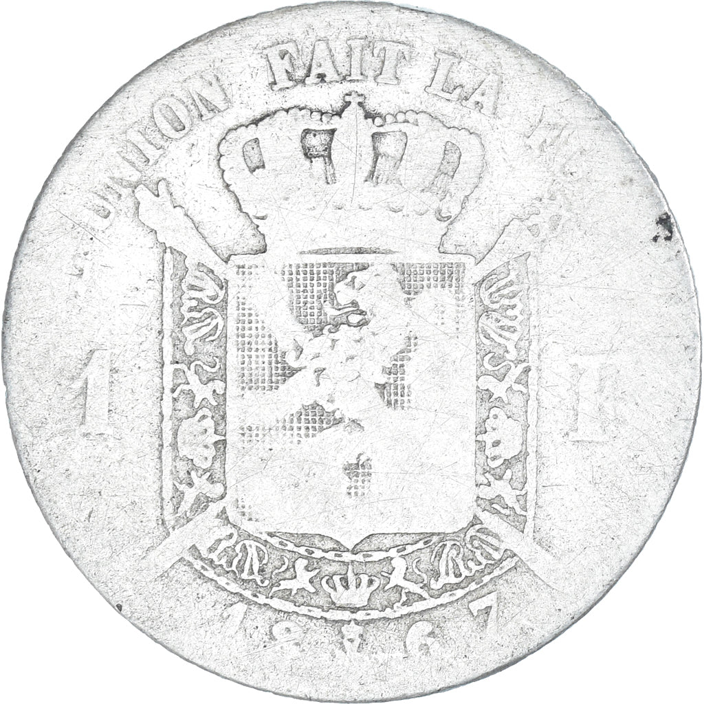 Münze, Belgien, Franc, 1867