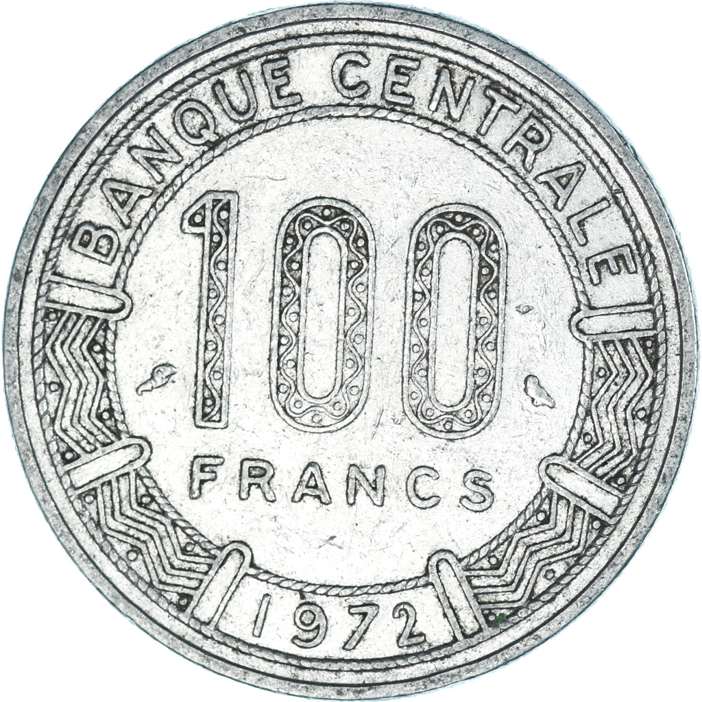 Moneda, Gabón, 100 Francs, 1972