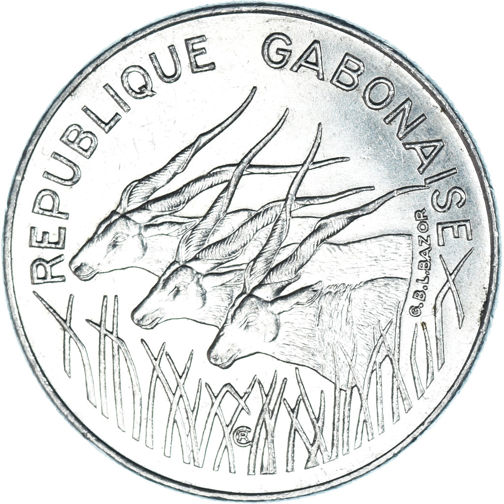 Münze, Gabun, 100 Francs, 1985