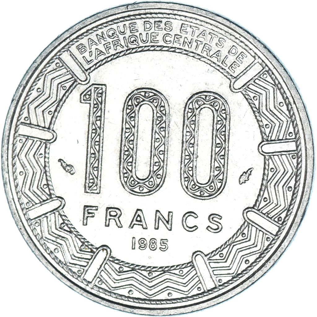 Münze, Gabun, 100 Francs, 1985