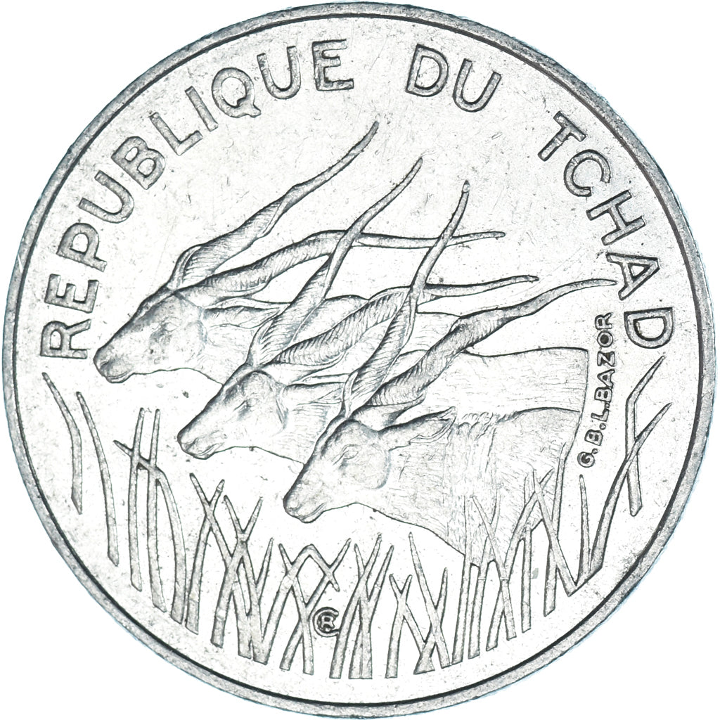 Munten, Tsjaad, 100 Francs, 1990