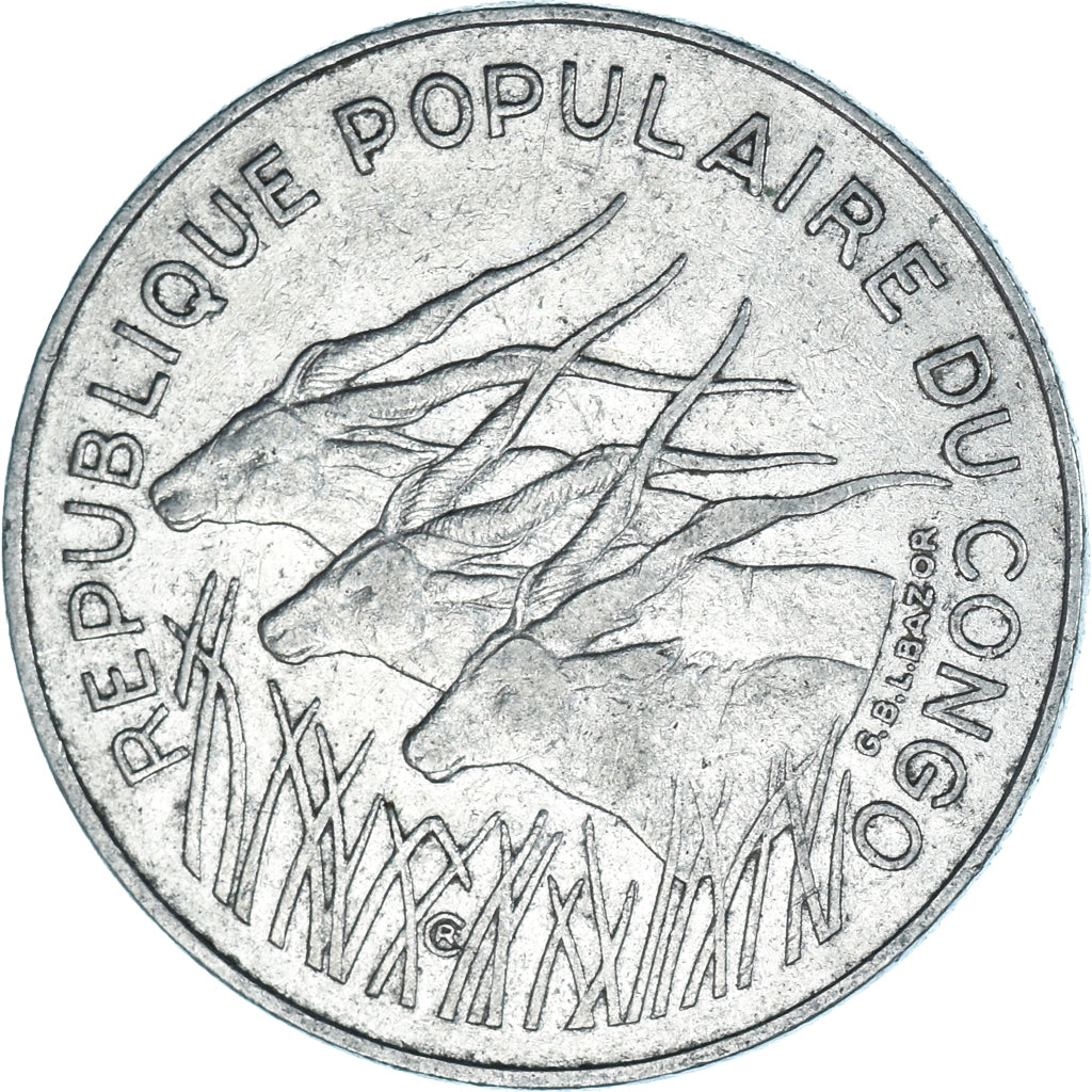 Coin, Congo, 100 Francs, 1983