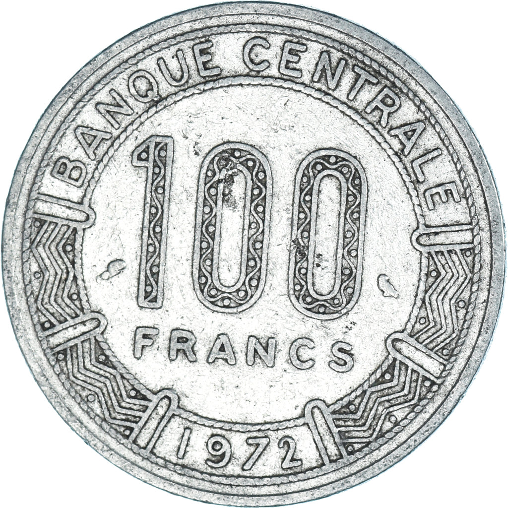 Munten, Centraal Afrikaanse Republiek, 100 Francs, 1972