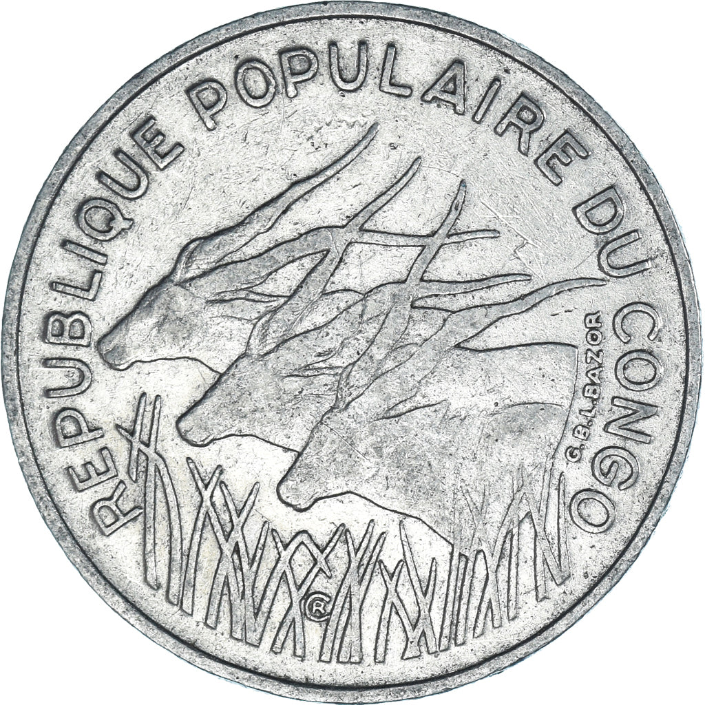 Coin, Congo, 100 Francs, 1975