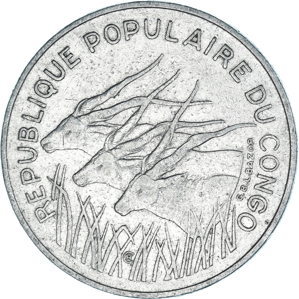 Coin, Congo, 100 Francs, 1985