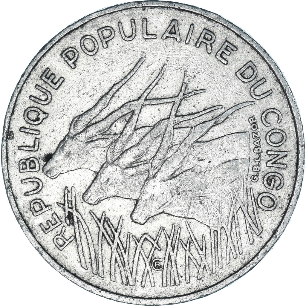 Coin, Congo, 100 Francs, 1971