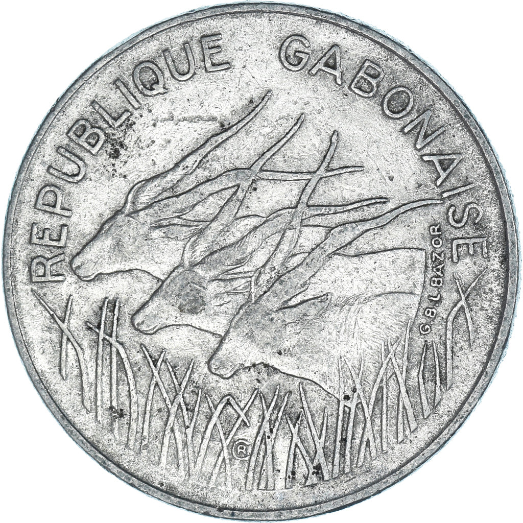 Moneta, Gabon, 100 Francs, 1972