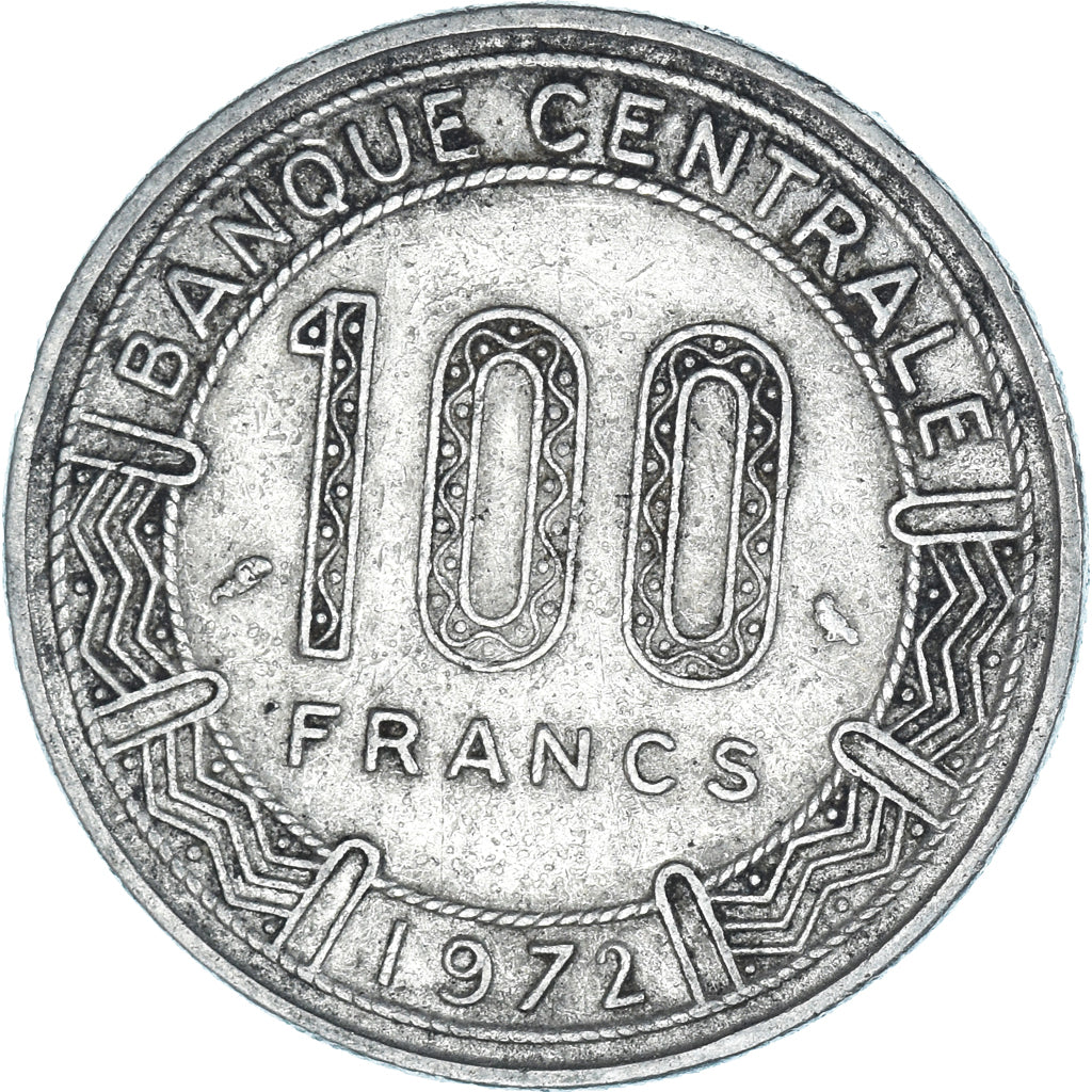 Moneta, Gabon, 100 Francs, 1972