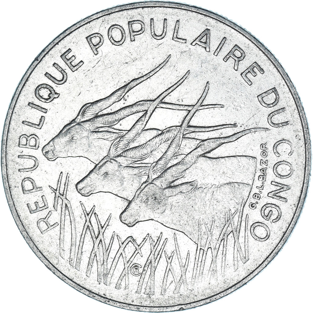 Moneda, Congo, 100 Francs, 1983