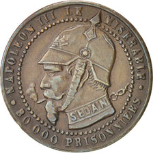 FRANCE, 5 Centimes, 1871, EF(40-45), Bronze, 6.15