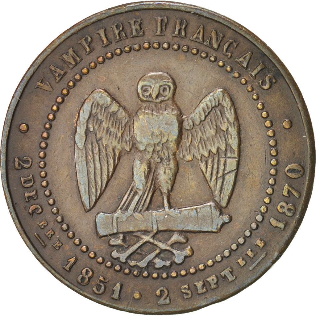 FRANCE, 5 Centimes, 1871, EF(40-45), Bronze, 6.15