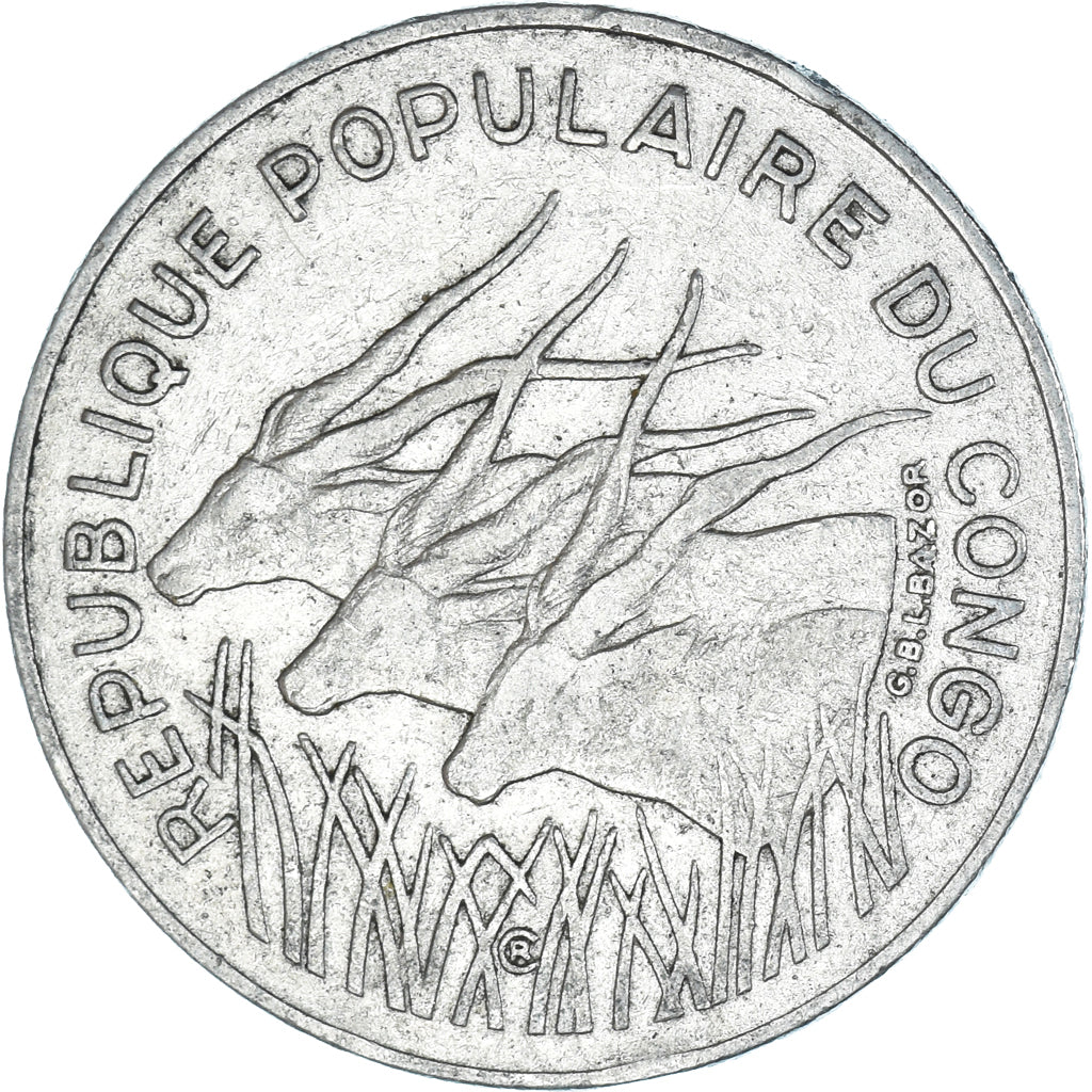 Moneta, Congo, 100 Francs, 1985