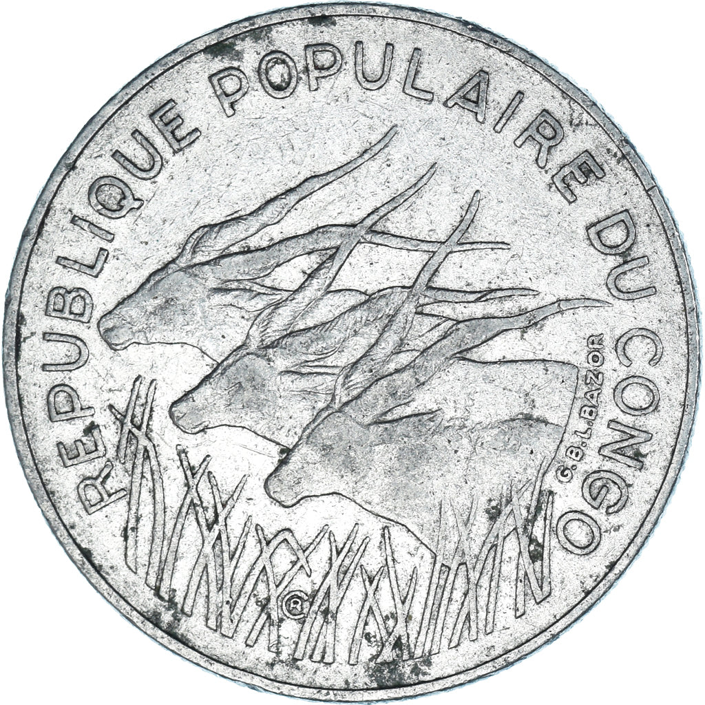 Moneta, Congo, 100 Francs, 1982
