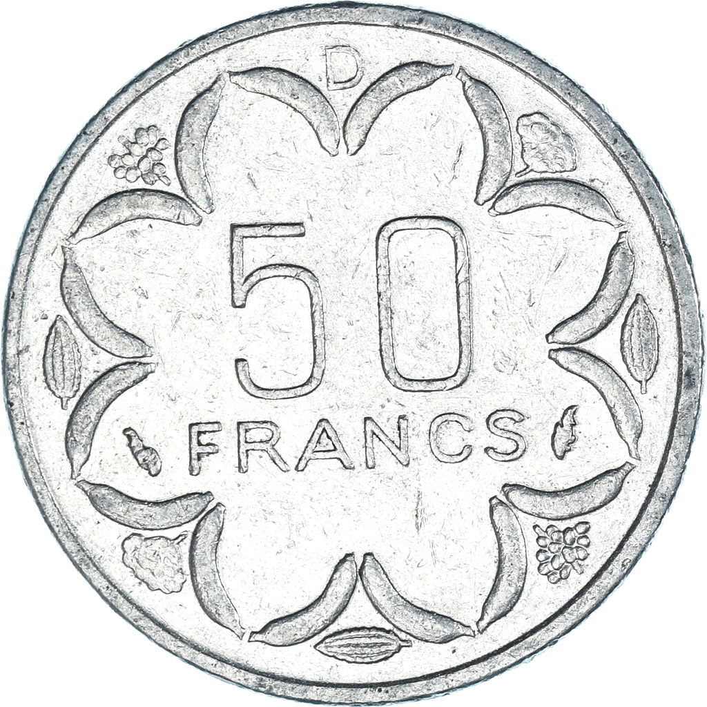 Monnaie, États de l'Afrique centrale, 50 Francs, 1985