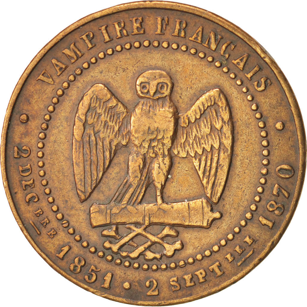 FRANCE, 5 Centimes, 1871, EF(40-45), Bronze, 5.69