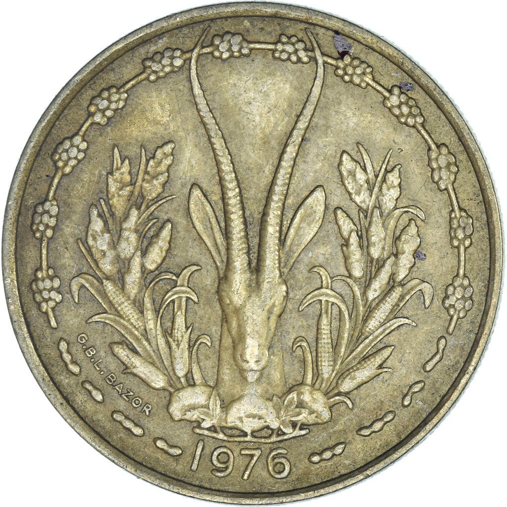 Moeda, Estados da África Ocidental, 25 Francs, 1976