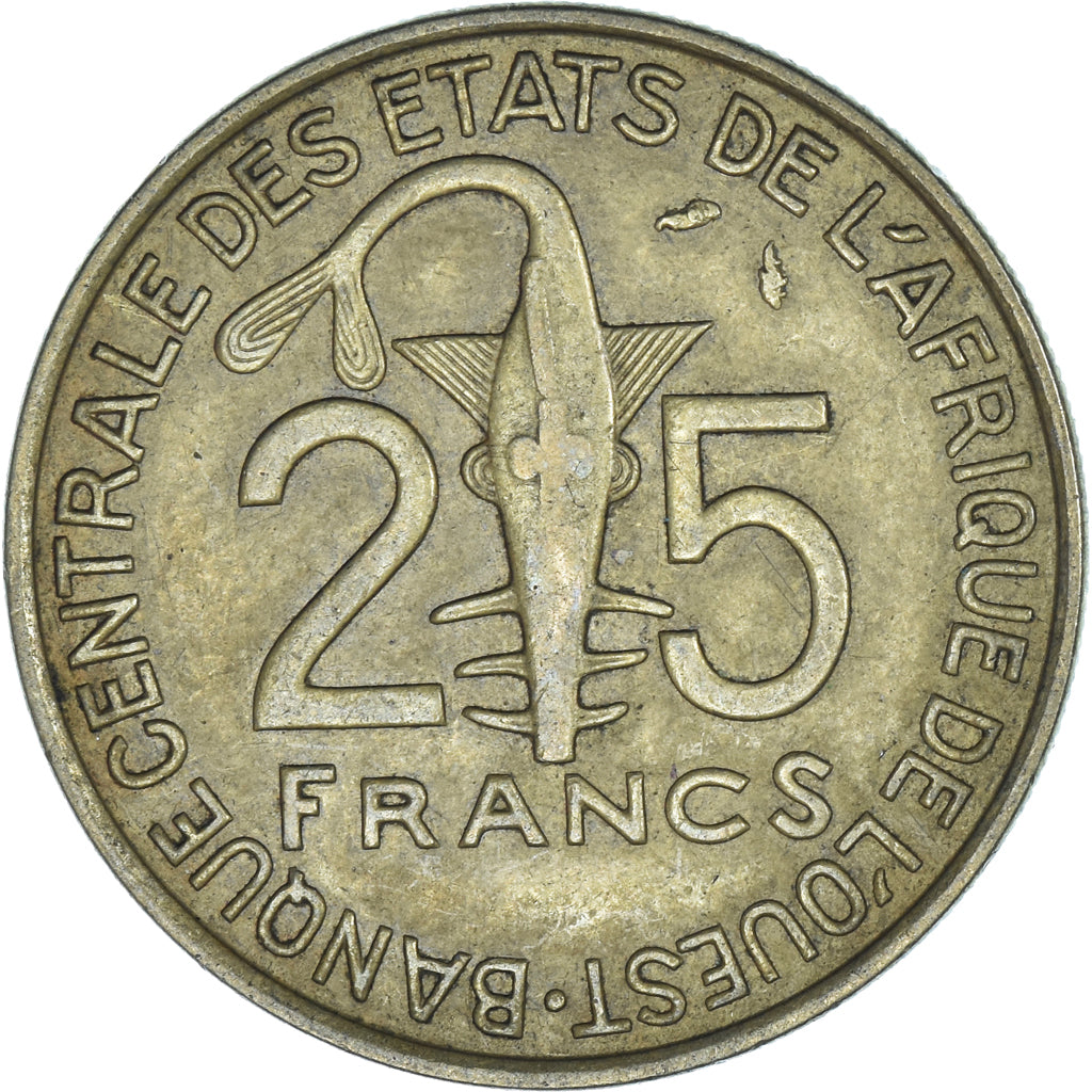 Moeda, Estados da África Ocidental, 25 Francs, 1976
