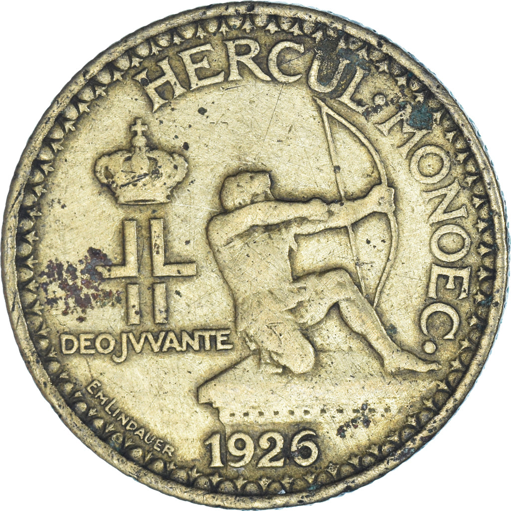 Münze, Monaco, 2 Francs, 1926