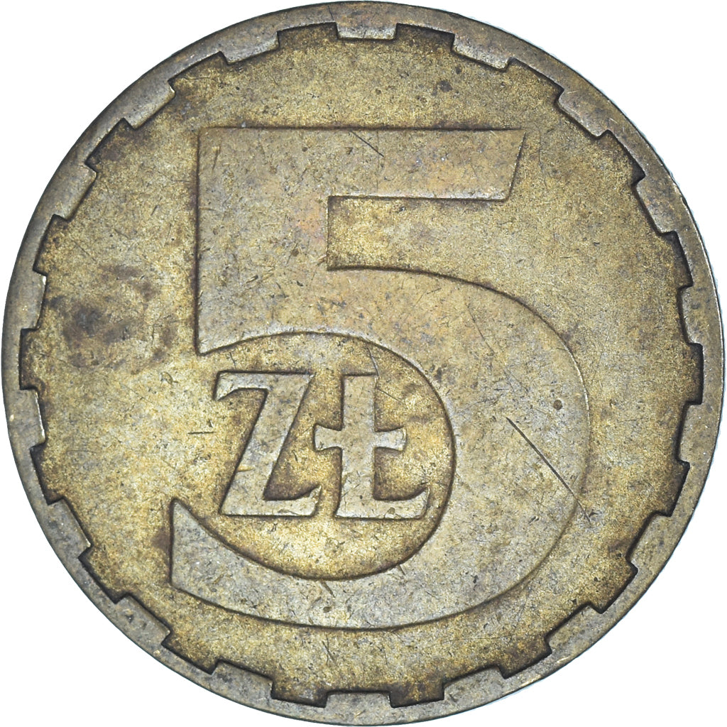 Coin, Poland, 5 Zlotych, 1979