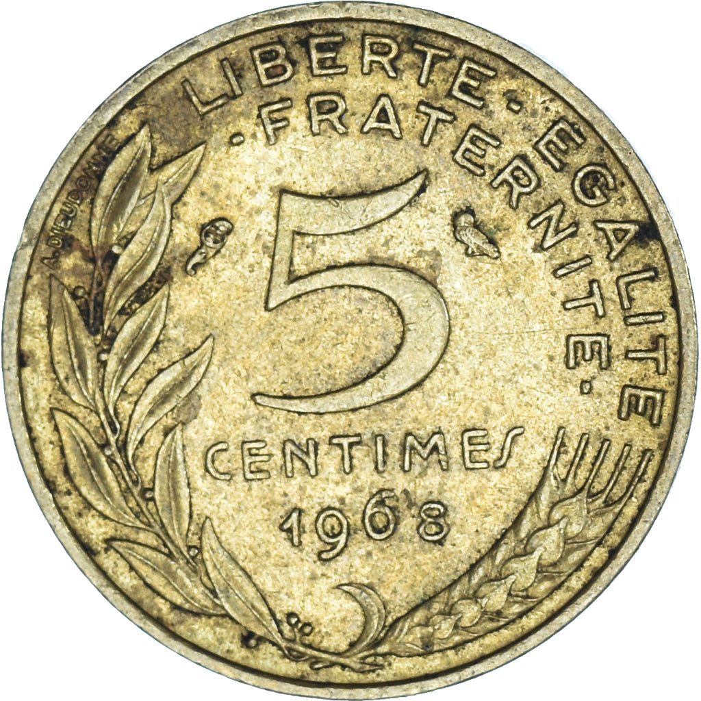 Moneda, Francia, 5 Francs, 1968