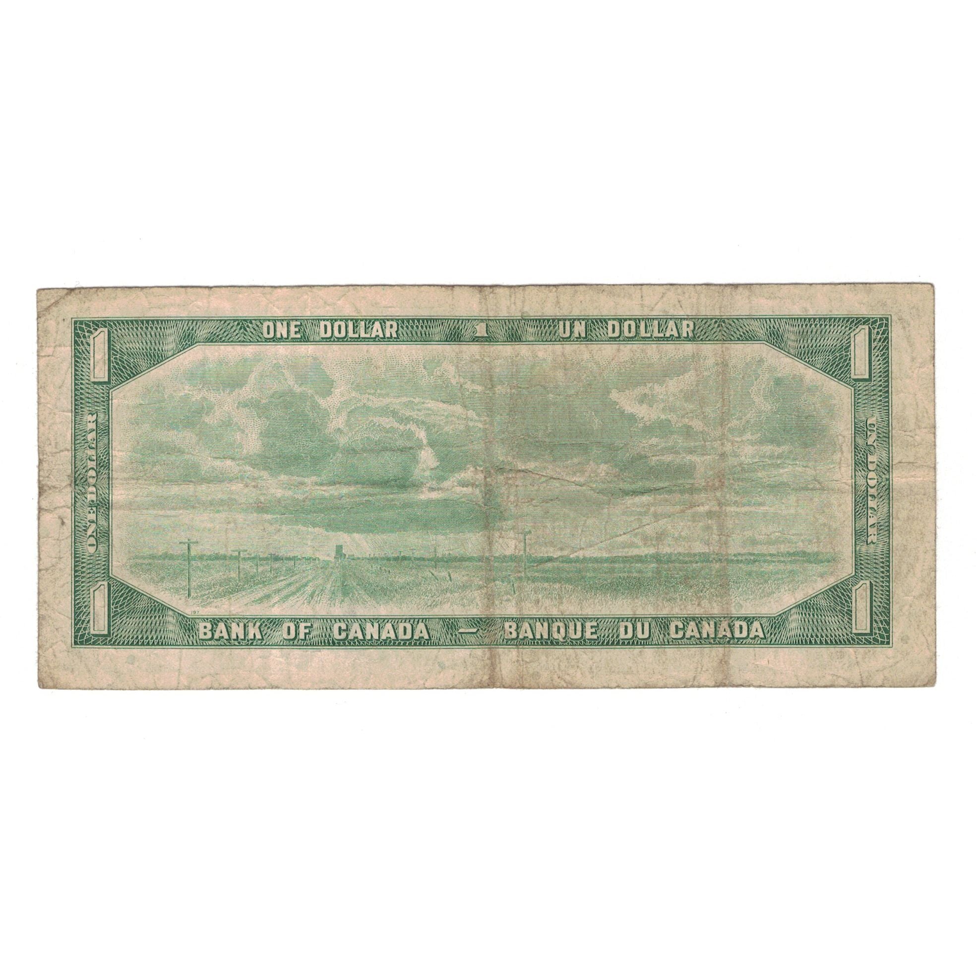 Nota, Canadá, 1 Dollar, 1954, KM:75c, VF(20-25)