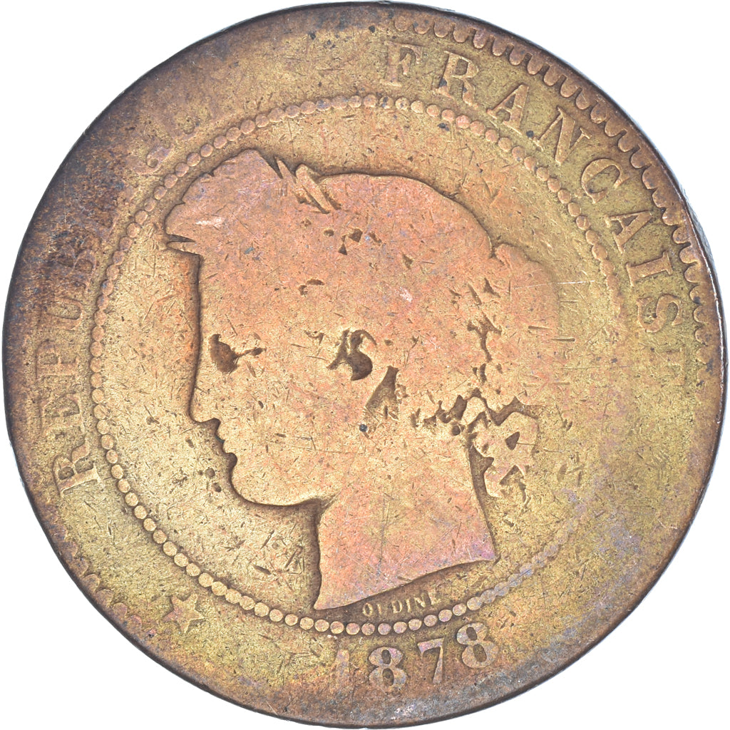 Coin, France, 10 Centimes, 1878