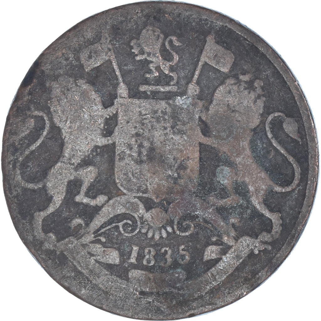 Münze, India, 1/4 Anna, 1835