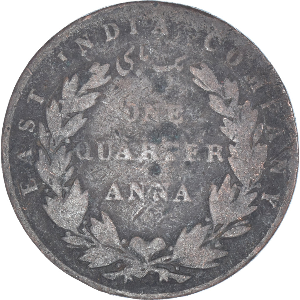 Münze, India, 1/4 Anna, 1835