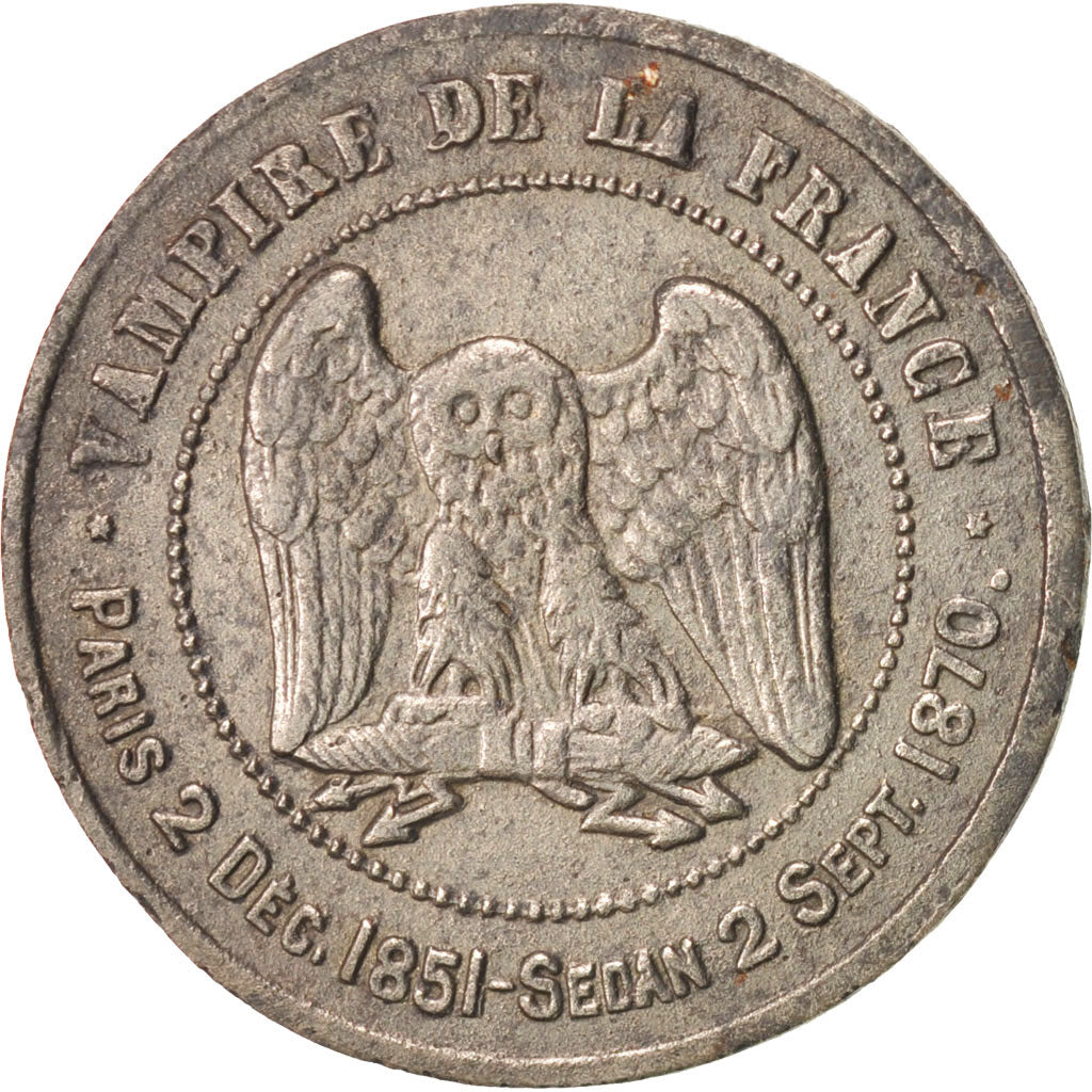 Francia, 10 Centimes, 1871, BB+, Stagno