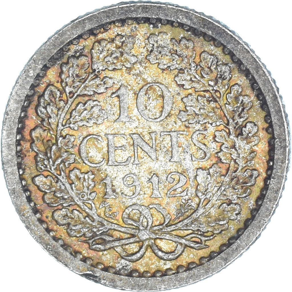 Moneda, Países Bajos, 10 Cents, 1912