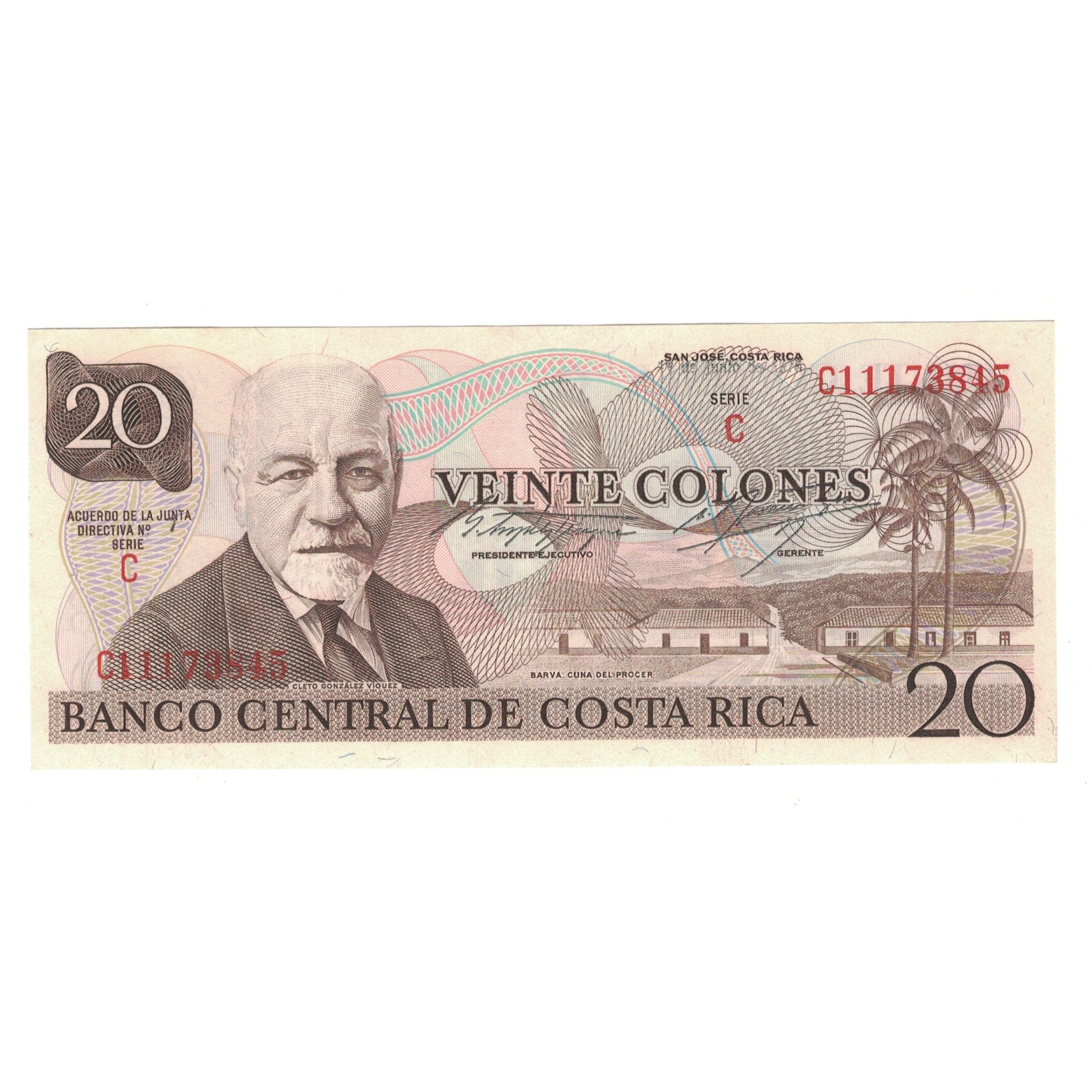 Billete, 20 Colones, Costa Rica, KM:238c, UNC