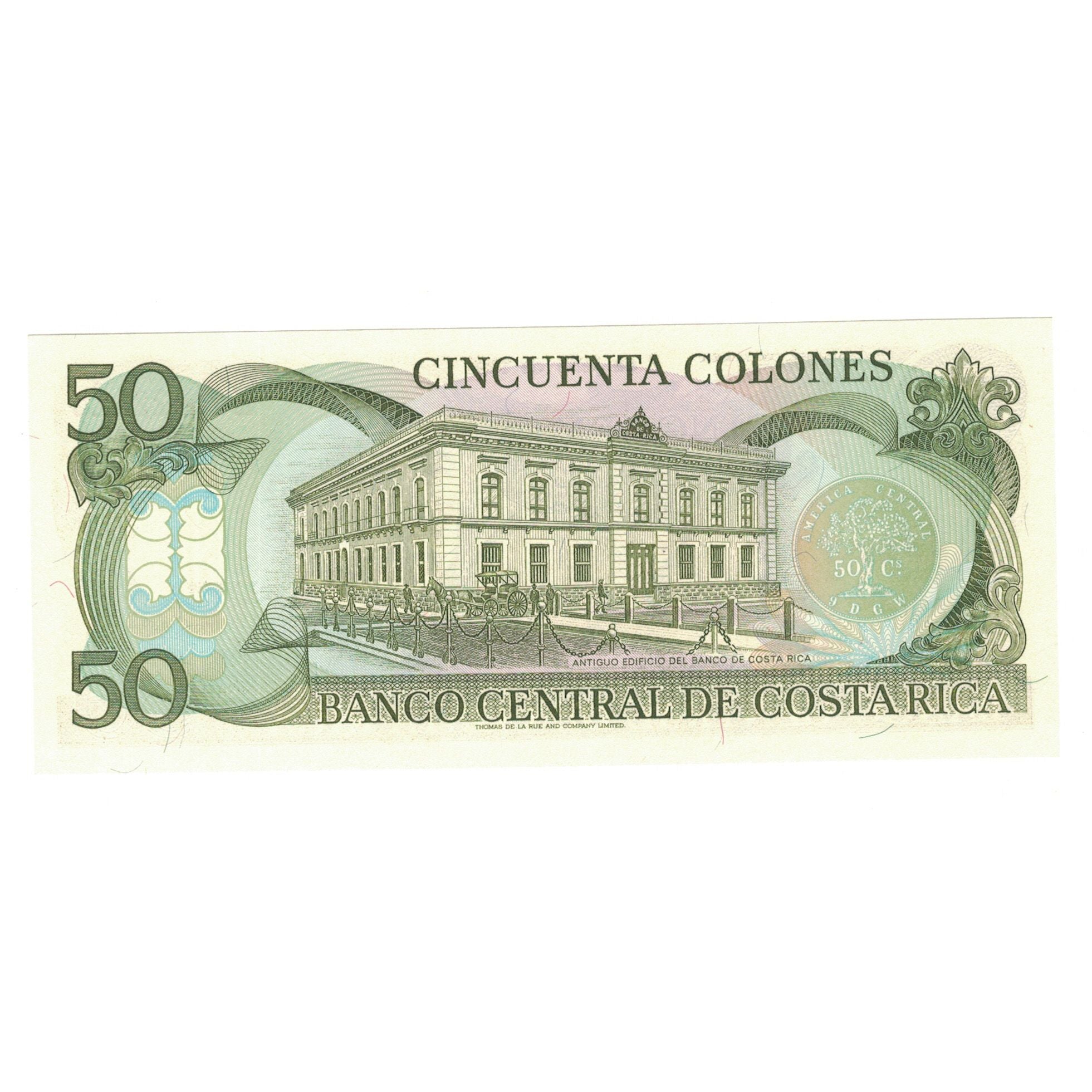 Geldschein, Costa Rica, 50 Colones, 1993, 1993-07-07, KM:257a, UNZ
