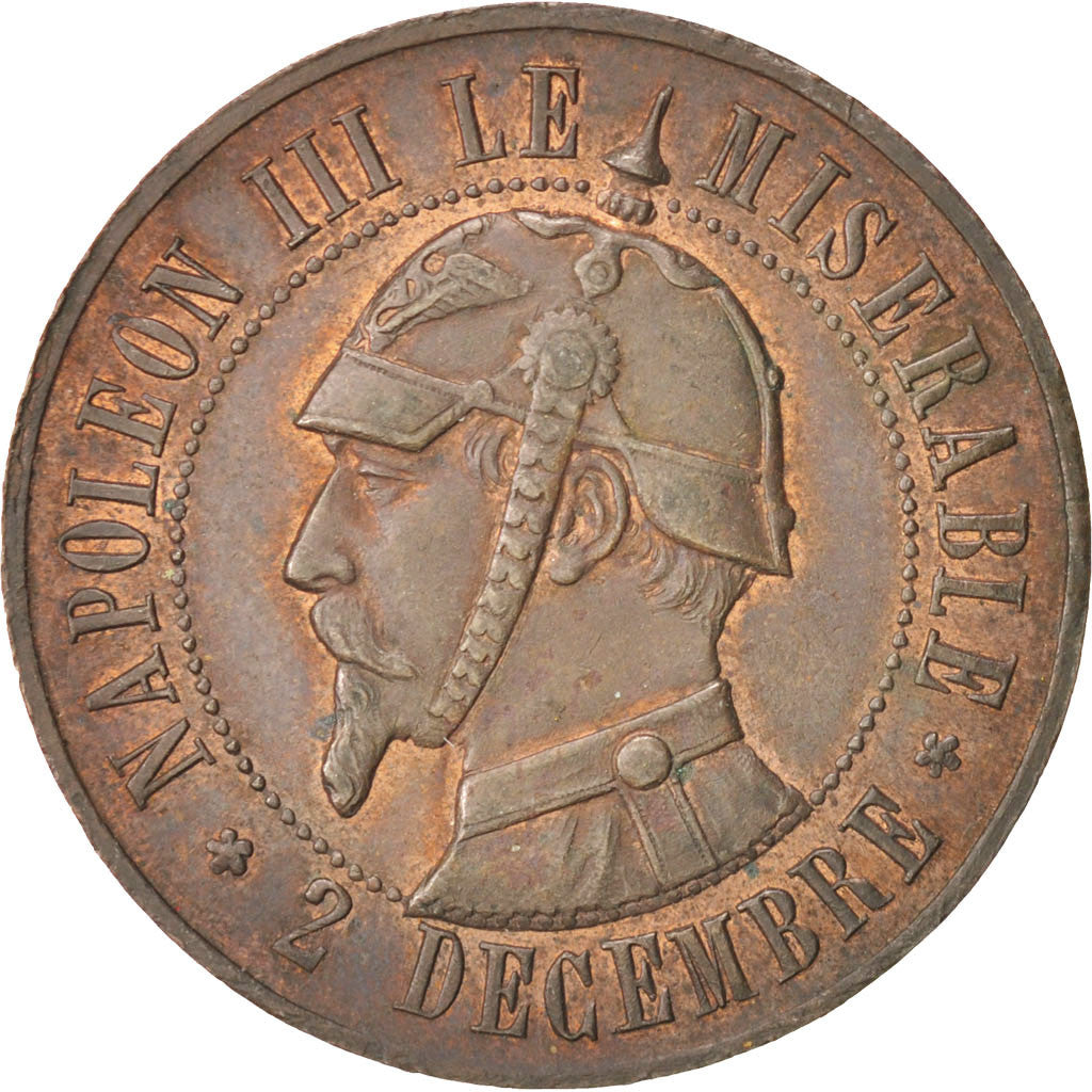FRANCE, 10 Centimes, 1871, MS(60-62), Copper, 11.04