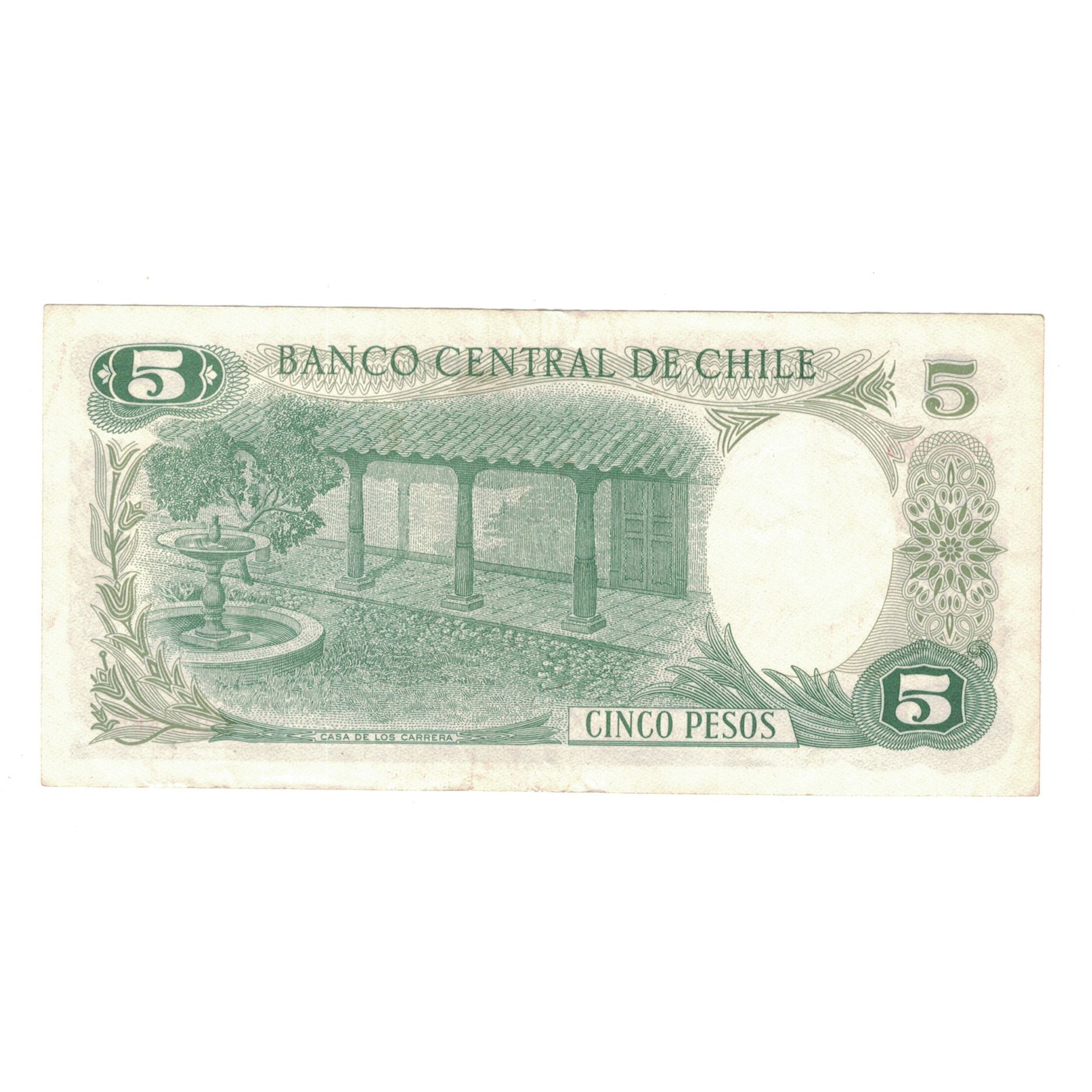 Banknote, Chile, 5 Pesos, 1975, KM:149a, AU(55-58)